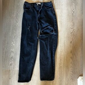 Abercrombie high rise 90’s relaxed jeans washed black